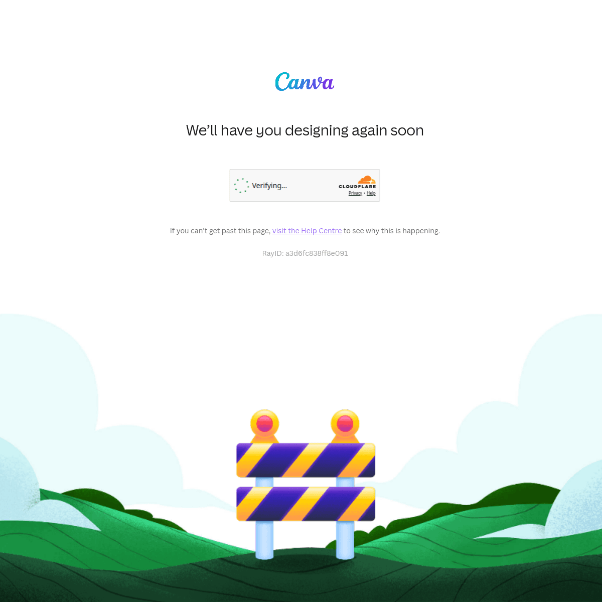 Screenshot of Canva's official website